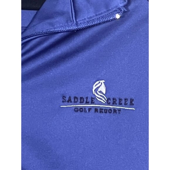 Glen Echo Golf Women M Sleeveless Vest Saddle Creek Logo Blue Dry Gear Tech Zip - Picture 5 of 15